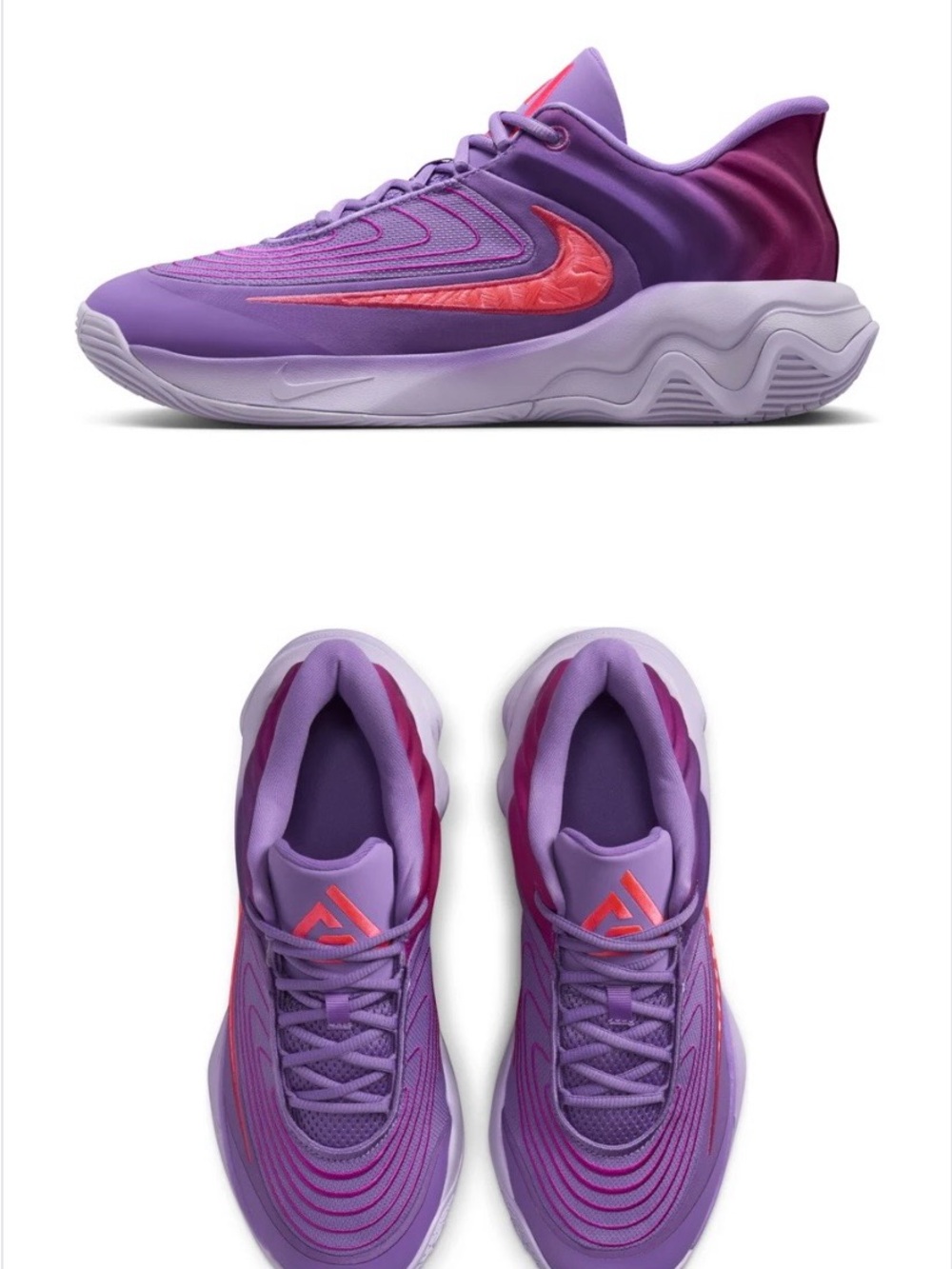 Nike Purple and Pink Athletic Sneakers